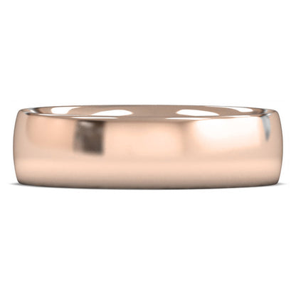 9ct Rose Fairtrade Gold 6mm Medium Weight Traditional Court Wedding Ring
