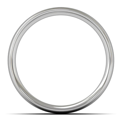 9ct White Gold 6mm Medium Weight Traditional Court Wedding Ring