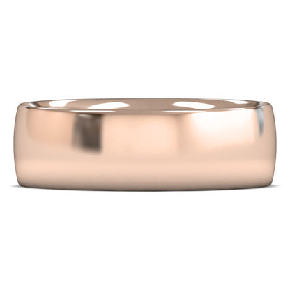 14ct Rose Gold 7mm Medium Weight Traditional Court Wedding Ring