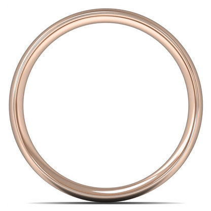 14ct Rose Gold 7mm Medium Weight Traditional Court Wedding Ring