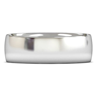 18ct White Gold 7mm Medium Weight Traditional Court Wedding Ring