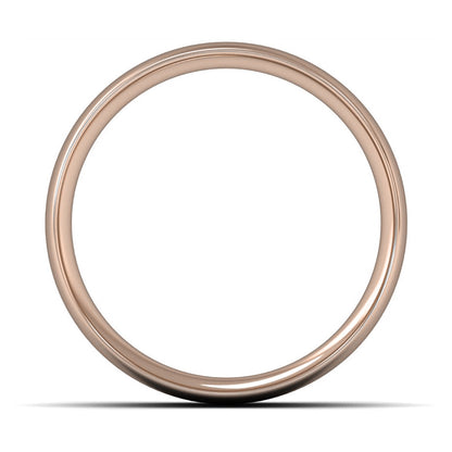 9ct Rose Fairtrade Gold 8mm Medium Weight Traditional Court Wedding Ring