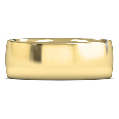 9ct Yellow Gold 8mm Medium Weight Traditional Court Wedding Ring