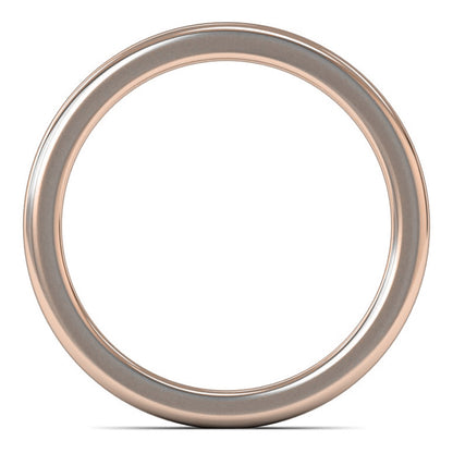 14ct Rose Fairtrade Gold 2mm Heavy Weight Cushion Court Wedding Ring
