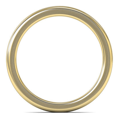14ct Yellow Gold 2mm Heavy Weight Cushion Court Wedding Ring