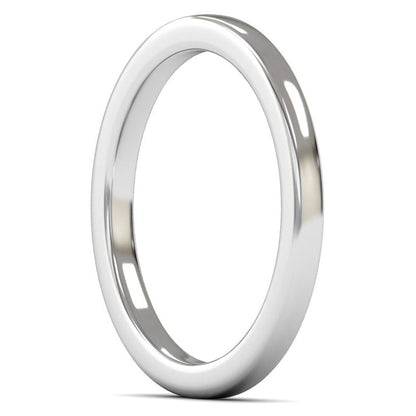 Palladium 500 2mm Heavy Weight Cushion Court Wedding Ring