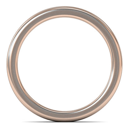 14ct Rose Gold 2.5mm Heavy Weight Cushion Court Wedding Ring