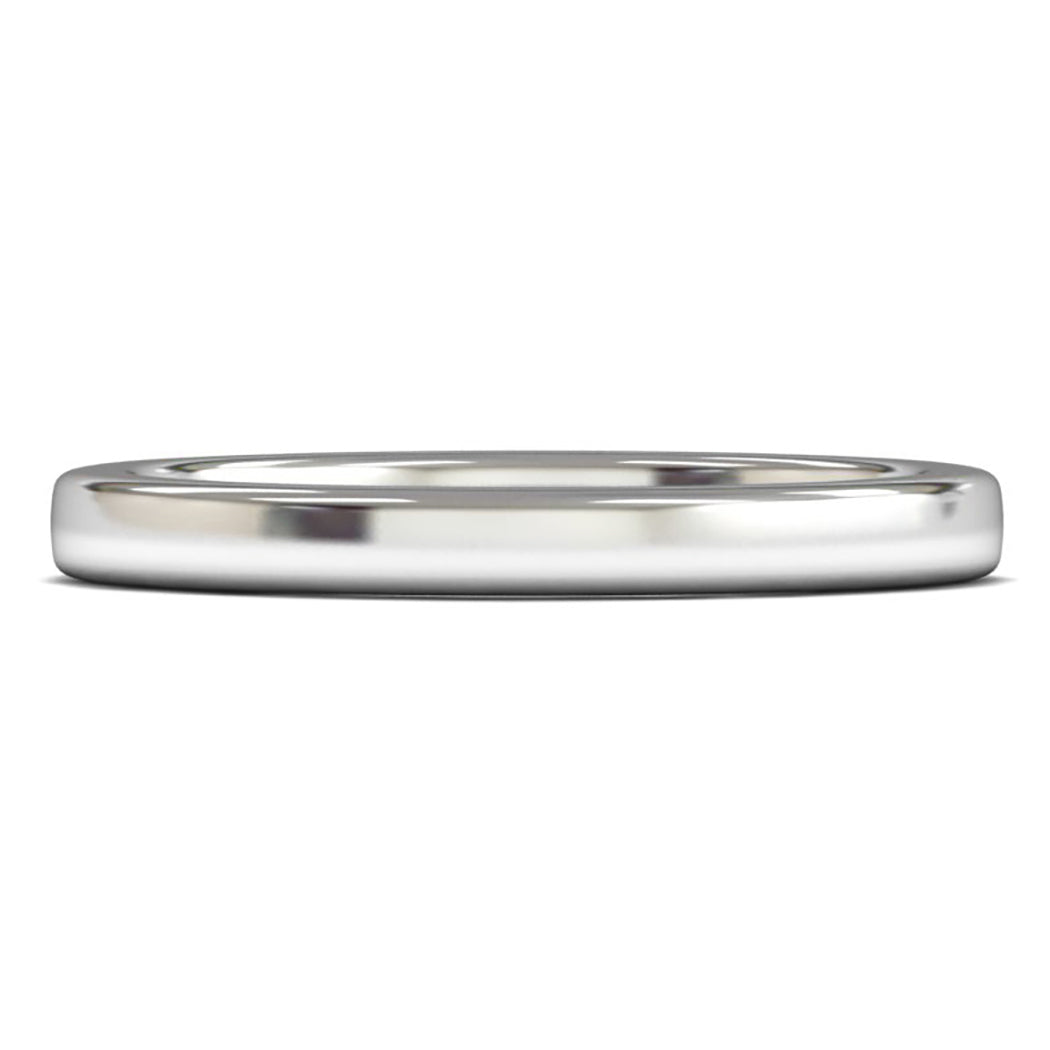 Palladium 950 2.5mm Heavy Weight Cushion Court Wedding Ring