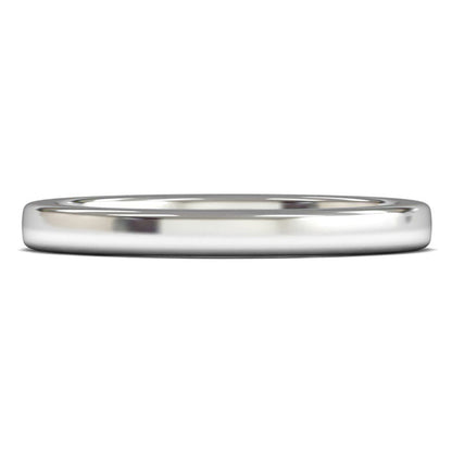 Platinum 950 2.5mm Heavy Weight Cushion Court Wedding Ring