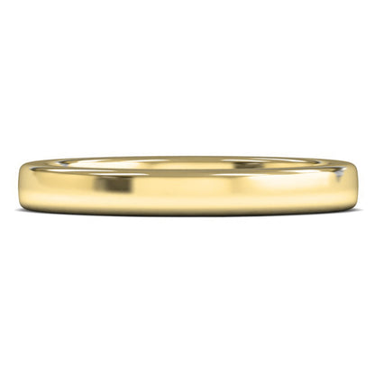 9ct Yellow Gold 3mm Heavy Weight Cushion Court Wedding Ring