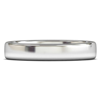 Platinum 950 4mm Heavy Weight Cushion Court Wedding Ring