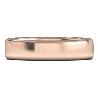 14ct Rose Gold 5mm Heavy Weight Cushion Court Wedding Ring