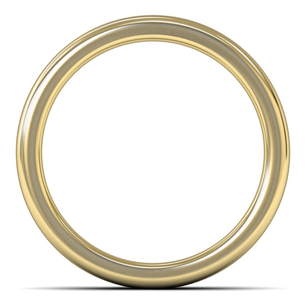 14ct Yellow Fairtrade Gold 5mm Heavy Weight Cushion Court Wedding Ring