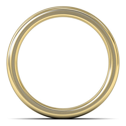 18ct Yellow Fairtrade Gold 5mm Heavy Weight Cushion Court Wedding Ring