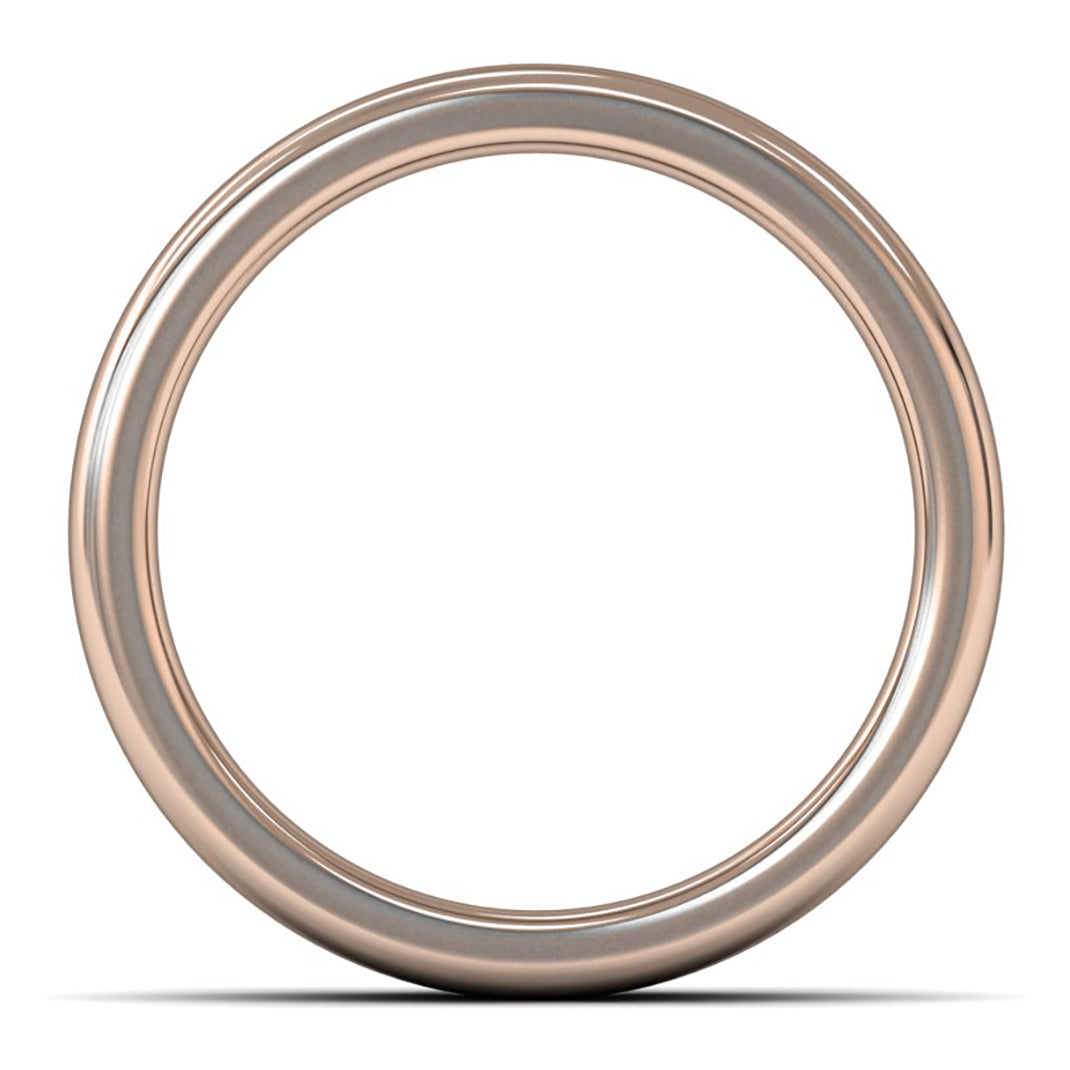 14ct Rose Fairtrade Gold 6mm Heavy Weight Cushion Court Wedding Ring