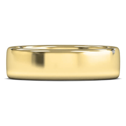 18ct Yellow Gold 6mm Heavy Weight Cushion Court Wedding Ring