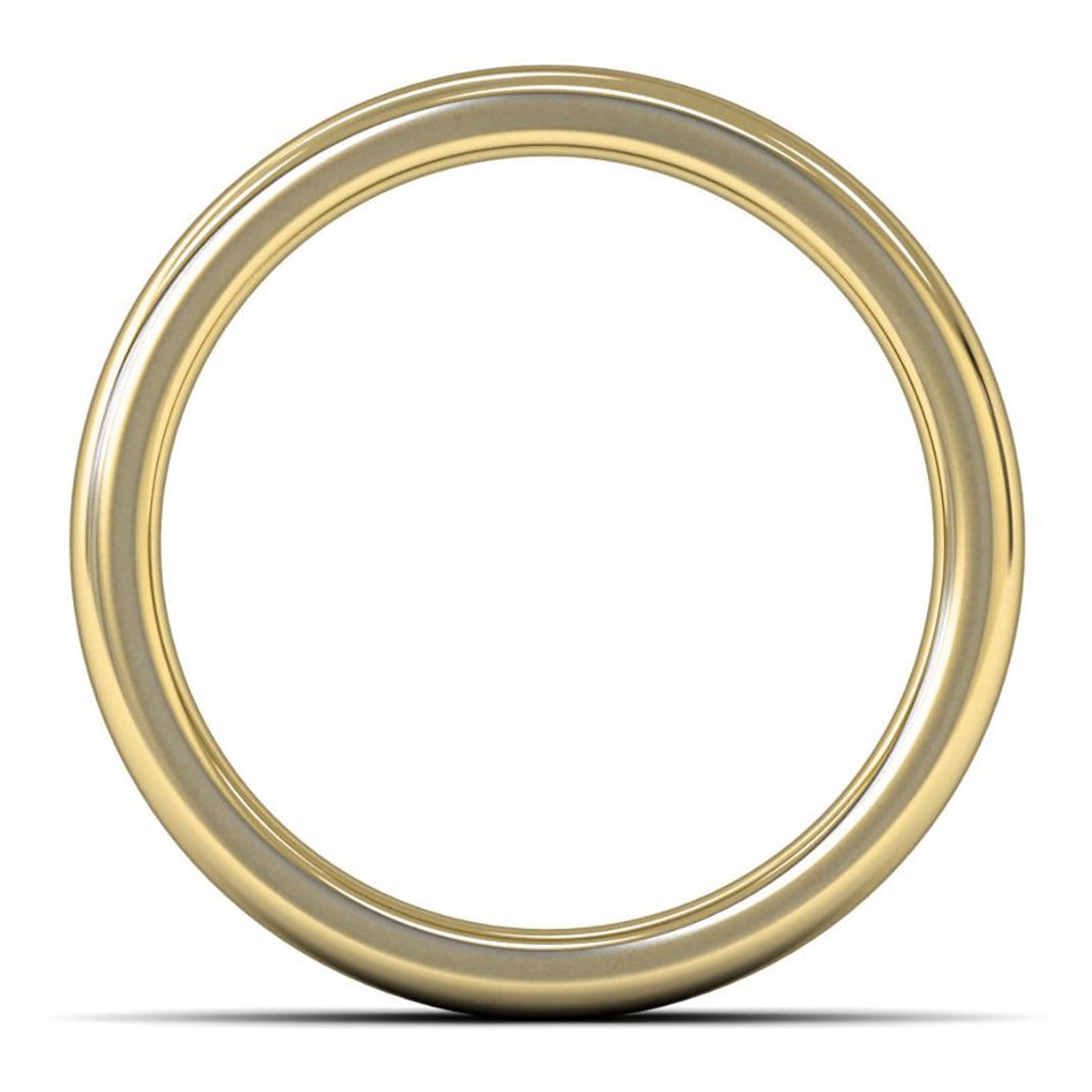 18ct Yellow Gold 6mm Heavy Weight Cushion Court Wedding Ring