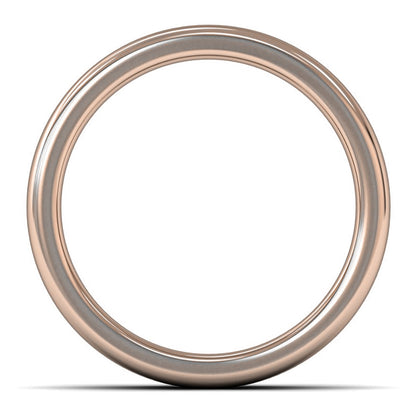 9ct Rose Fairtrade Gold 6mm Heavy Weight Cushion Court Wedding Ring