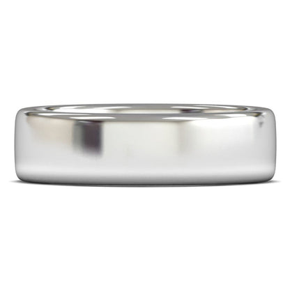 Platinum 950 6mm Heavy Weight Cushion Court Wedding Ring