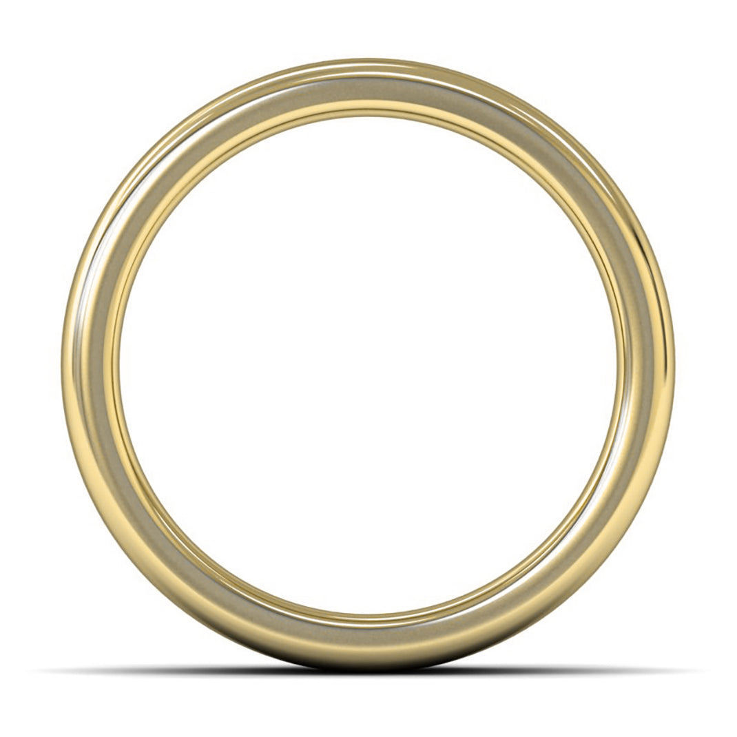 9ct Yellow Fairtrade Gold 7mm Heavy Weight Cushion Court Wedding Ring