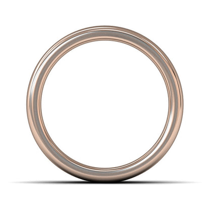 14ct Rose Gold 8mm Heavy Weight Cushion Court Wedding Ring