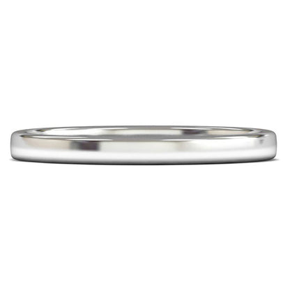 Palladium 950 2mm Light Weight Cushion Court Wedding Ring