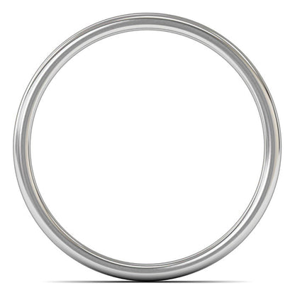18ct White Gold 2.5mm Light Weight Cushion Court Wedding Ring