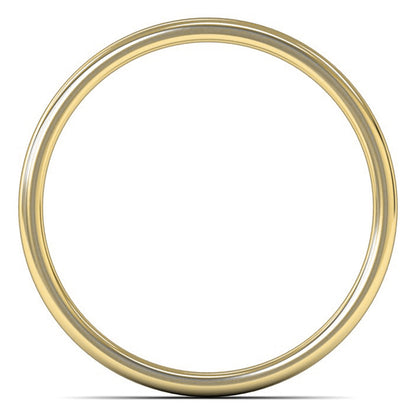 18ct Yellow Gold 2.5mm Light Weight Cushion Court Wedding Ring