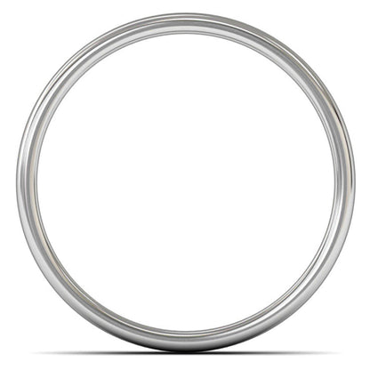 Platinum 950 4mm Light Weight Cushion Court Wedding Ring