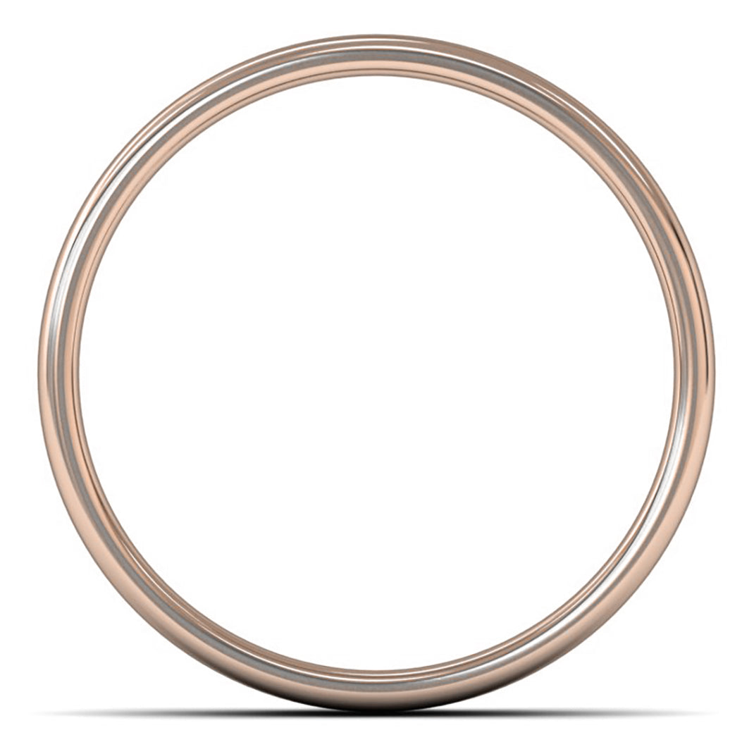 18ct Rose Fairtrade Gold 5mm Light Weight Cushion Court Wedding Ring