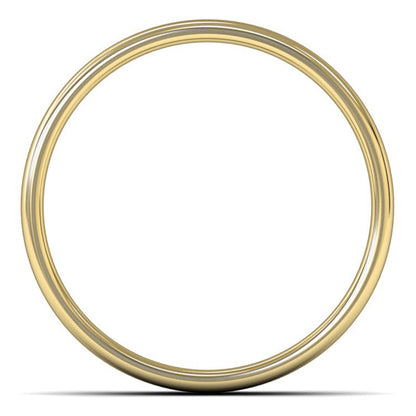 9ct Yellow Fairtrade Gold 5mm Light Weight Cushion Court Wedding Ring