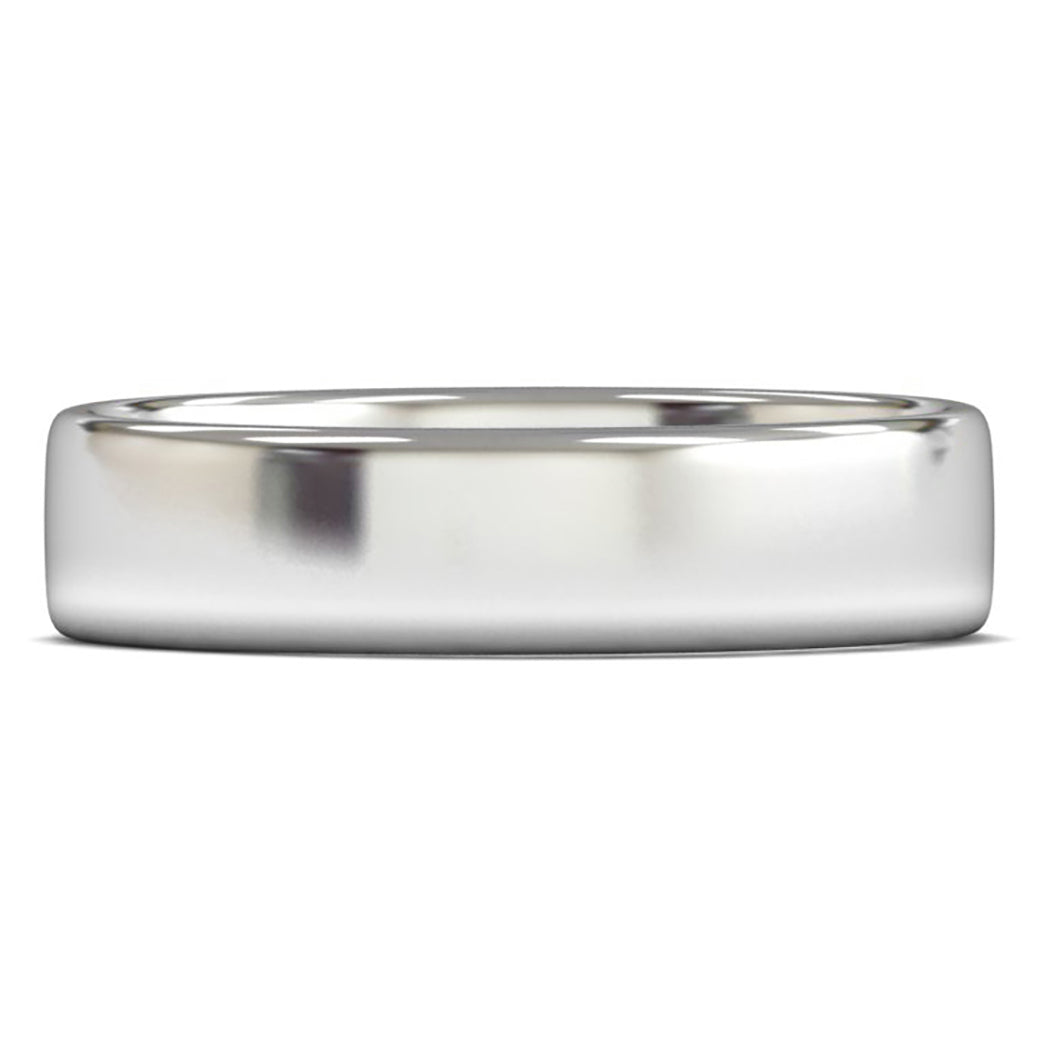 Palladium 500 5mm Light Weight Cushion Court Wedding Ring