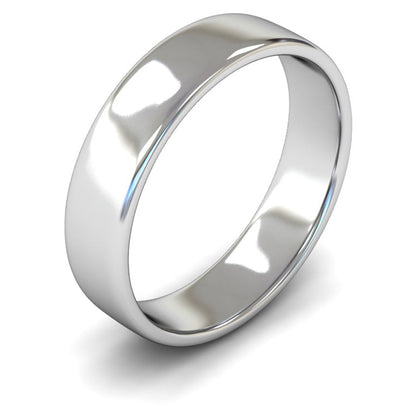 Palladium 950 5mm Light Weight Cushion Court Wedding Ring