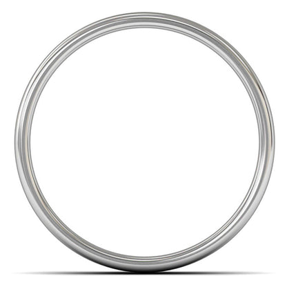 Platinum 950 5mm Light Weight Cushion Court Wedding Ring
