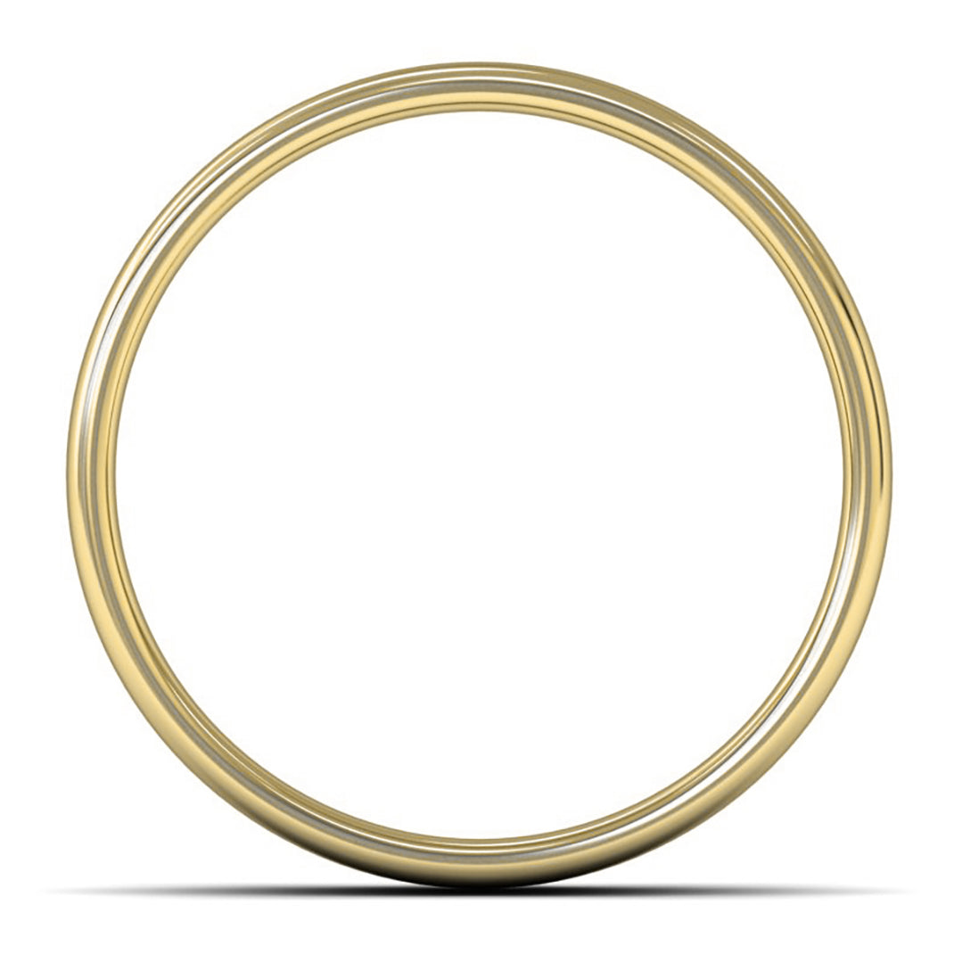18ct Yellow Fairtrade Gold 6mm Light Weight Cushion Court Wedding Ring