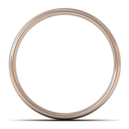 9ct Rose Gold 6mm Light Weight Cushion Court Wedding Ring