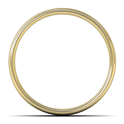 9ct Yellow Fairtrade Gold 6mm Light Weight Cushion Court Wedding Ring