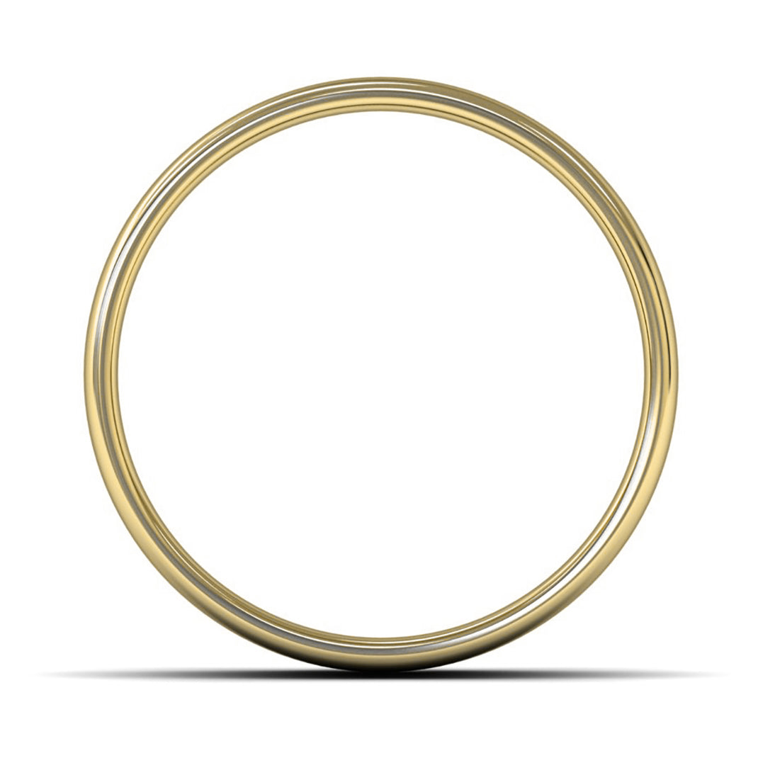 18ct Yellow Gold 8mm Light Weight Cushion Court Wedding Ring