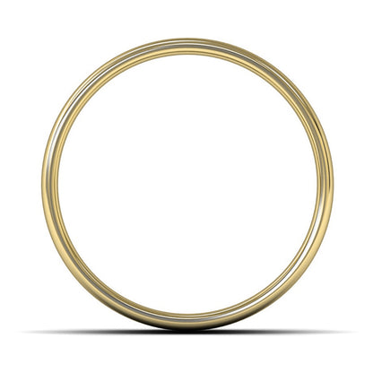 9ct Yellow Fairtrade Gold 8mm Light Weight Cushion Court Wedding Ring