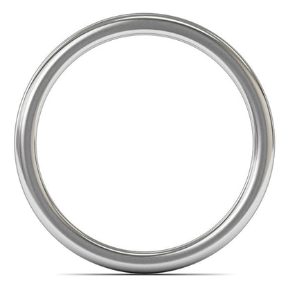 18ct White Gold 2mm Medium Weight Cushion Court Wedding Ring