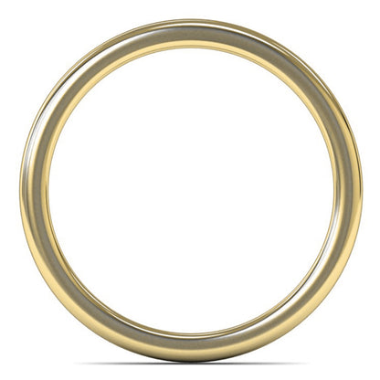 9ct Yellow Gold 2mm Medium Weight Cushion Court Wedding Ring