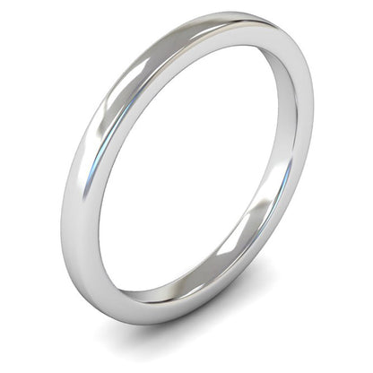 Palladium 500 2mm Medium Weight Cushion Court Wedding Ring