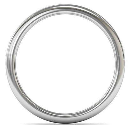 9ct White Fairtrade Gold 2.5mm Medium Weight Cushion Court Wedding Ring