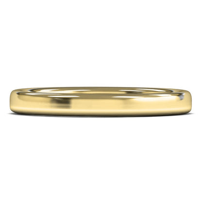 9ct Yellow Fairtrade Gold 2.5mm Medium Weight Cushion Court Wedding Ring
