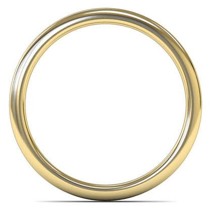 9ct Yellow Fairtrade Gold 2.5mm Medium Weight Cushion Court Wedding Ring