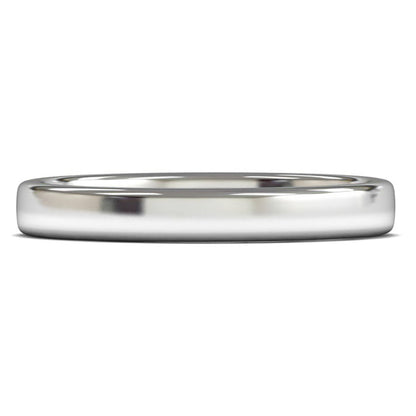 9ct White Fairtrade Gold 3mm Medium Weight Cushion Court Wedding Ring