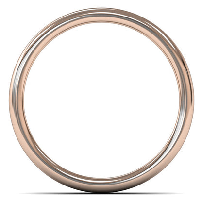 14ct Rose Fairtrade Gold 4mm Medium Weight Cushion Court Wedding Ring