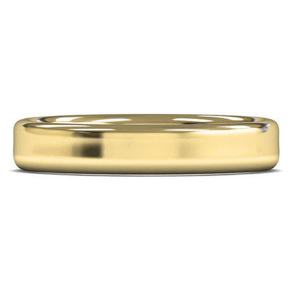 9ct Yellow Fairtrade Gold 4mm Medium Weight Cushion Court Wedding Ring