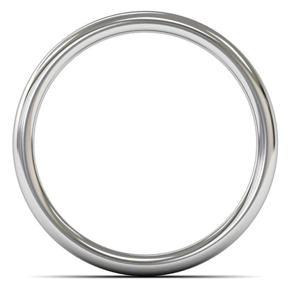 Platinum 950 4mm Medium Weight Cushion Court Wedding Ring