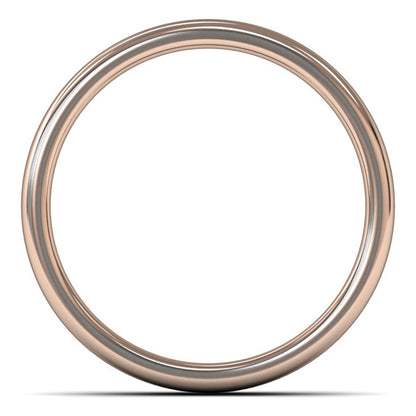 14ct Rose Fairtrade Gold 5mm Medium Weight Cushion Court Wedding Ring